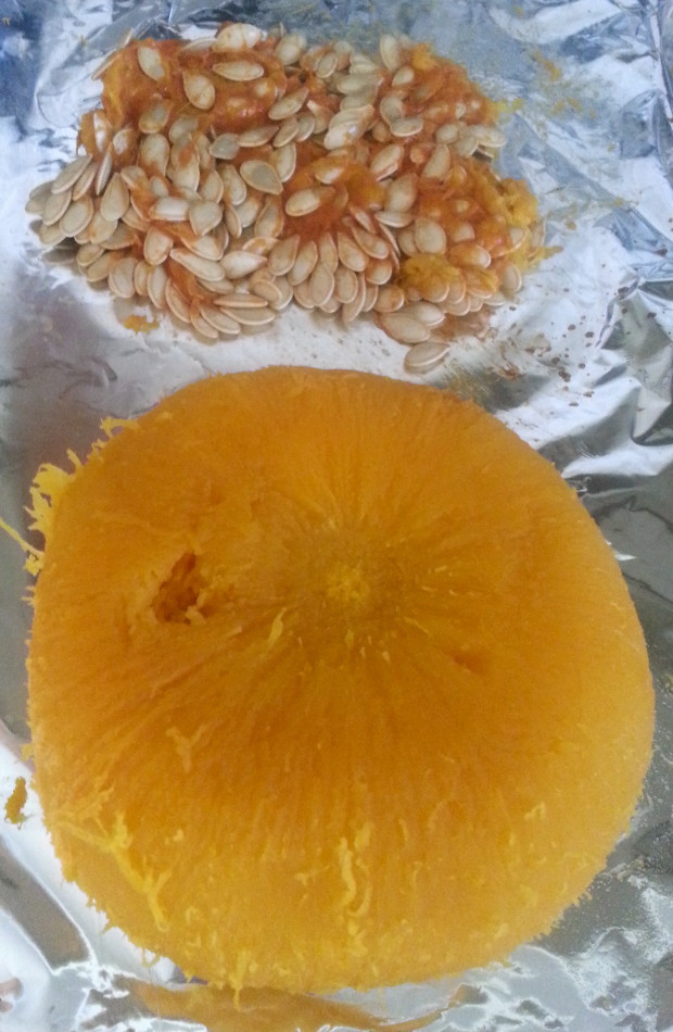 Baked Peeled Seeded Pumpkins